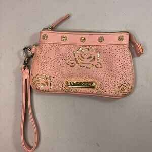 BETSY Johnson Pink Wristlet